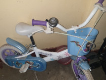 Bicicleta mov-Elsa cu roti ajutatoare+casca