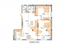 Apartament 3 camere, decomandat, 91.30 mp, zona Centrala