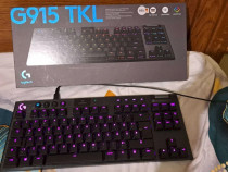 Tastatura mecanica gaming Logitech G915 TKL Negru Carbon