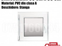 Fereastra Geam Termopan PVC Alba 56 x 56 cm Stanga + Livrare GRATUITA