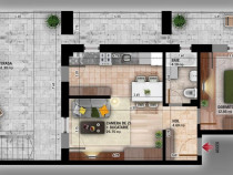 Apartament de 2 camere tip studio, decomandat, în zona T...