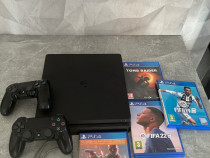 Playstation 4 Slim 1 Tb - 2 manete + jocuri