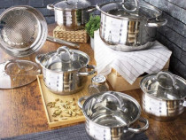 Set oale si tigaie inox 12 piese