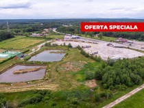 Motel, camping, piscina si lacuri de pescuit pe un teren de