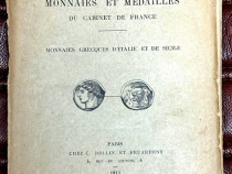 Carte de numismatica rara - monede si medalii antice grecesti, an 1913