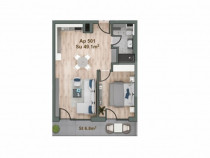 Apartament 2 camere, 50mp, etaj intermediar, bloc Premium, z