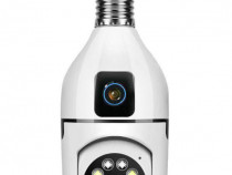 Camera THK® cu IP, WI-FI, HD, Smart-Bulb, tip bec, Aplicatie Telefon