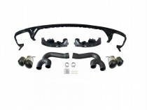 Difuzor Spate SQ8 - Audi SQ8 (2019-2021) (Negru, Varfuri Negre)