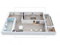 Apartament 2 camere la cheie balcon, bloc nou, cu lift, et