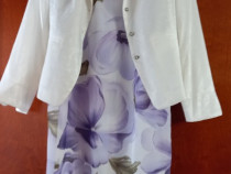Rochie triplu voal si sacou 38