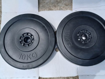 Discuri haltere gantere 10 kg noi, 2 buc.