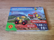 Set de constructii 2 in 1 Helicopter si Quad 148 piese