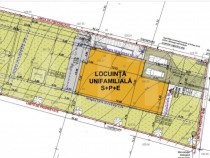 Teren cu autorizatie construire casa unifamiliala , 1000 mp,