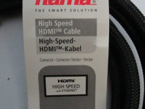 Cablu profesional HDMI de mare viteză HAMA 1.75 m, placat cu aur