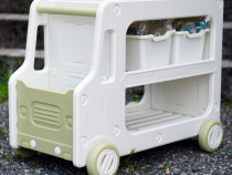 Organizator de jucării Kinderplay tip autobuz, multifuncțional Green
