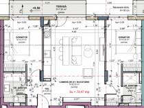 Apartament 3 camere, 74 mp, etaj 2, comision 0, zona Terra O