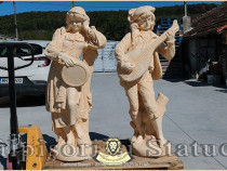 Set statuete muzicanți, galben patinat, model S69.