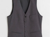 Vestă de costum Slim Fit H&M gri, mărime 36 (S/M)