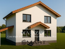 Casa 4 camere 130mp + 500mp teren zona