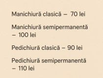 Manichiura / pedichiura la domiciliul tau