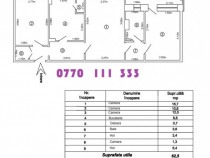 Apartament 3 camere confort 1, zona Hipodrom, etaj 3/4.