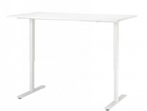 Birou cu &icirc;nălţime reglabilă,TROTTEN IKEA, alb, 160x80 cm