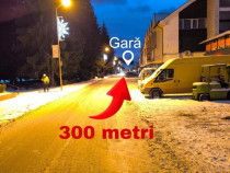 Garsonieră mobilată, centrală proprie, 300 m gară,loc de parcare