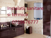 Sanitare și termice. Montaj instalații noi,nu reparații