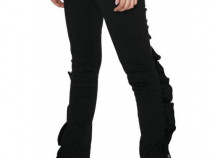 Pantaloni fashion dama PNK Casual cu detaliu lateral negru