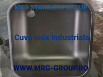 Cuva inox industriala 400x400x250 tabla inox alama aluminiu