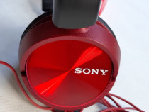 Casti audio Sony MDRZX310R, tip DJ, stereo,cu fir,rosu/negru