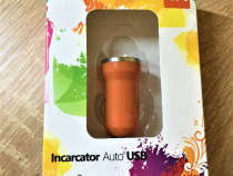 Incarcator auto USB E-Boda, 5V/1A, CML 201, portocaliu