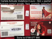 Cartele/cartela sim Vodafone_apel/sms_cont google/gmail/Tazz