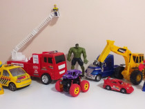 Lot jucarii baiat roboti transformers camioane masinute eroi