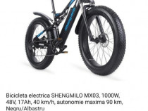 Bicicleta electrica, Shengmilo MX03, Motor 1000W