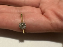 Inel de logodnă din aur galben de 18K cu diamante de 0.2ct.