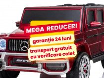 Masinuta Electrica Copii 2-8 Ani Mercedes G63 XXL 2 Locuri 4x4 Visiniu