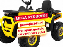 ATV Electric Copii 3-8 Ani DESERT 900 4x4 180W,Roti Moi Galben