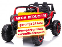 UTV Electric 2 Copii 1-6 Ani YSA Racing 4x4 Roti Moi Scaun Piele Rosu