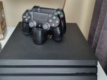 Consola PS4 PRO cu SSD 960 Gb + 2 controllere + stand incarcare Sony