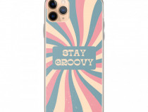 Husa telefon Stay Groovy Clear Iphone 11 pro max