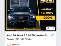 Audi A4 2016 Anul fabricație preț 15.000 €