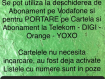 Cartela Sim Numar Activat Vodafone_Portare Abonament_Digi_Orange-YOXO_