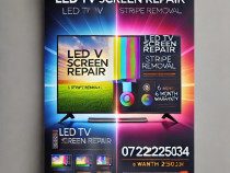 Reparatii profesionale TV LED- defectiuni de ecran dungi lipsa imagine