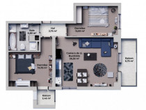 Apartament de vanzare, cu 2 camere, 64 mp, zona Ansamblul Ve