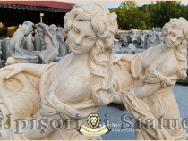 Statuetă domnița cu ulcea, galben patinat, model S16.