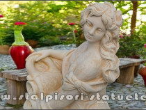 Statuetă domnița cu ulcea, galben patinat, model S16.