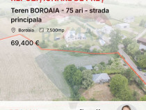 Teren BOROAIA - 75 ari - strada principala