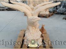 Statuetă vultur, acvilă, șoim, galben patinat, model S35.