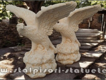 Statuetă vultur, acvilă, șoim, galben patinat, model S35.